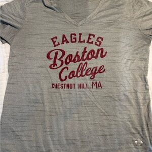 Under Armour Gray Boston College V-Neck Tee